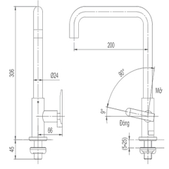 Vòi bếp INAX SFV-30S