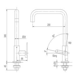 Vòi bếp INAX SFV-31S