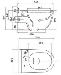 Bồn cầu âm tường VIGLACERA V51KA