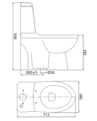 Bồn cầu hai khối VIGLACREA VI107