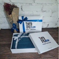 Khăn bông quà tặng cao cấp thêu logo (Mẫu 50)