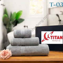Bộ 3 khăn cotton cao cấp màu nâu nhạt