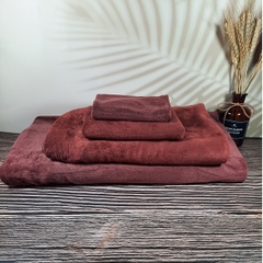 Bộ 4 khăn Spa màu nâu