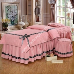 Ga phủ giường Spa cao cấp Màu Hồng