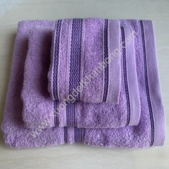 Bộ 3 Khăn cotton cao cấp Màu tím