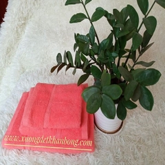 Bộ 3 khăn cotton cao cấp màu hồng