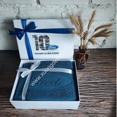 Khăn bông quà tặng cao cấp dệt logo (Mẫu 49)