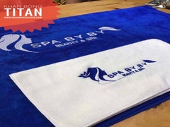 Khăn spa màu xanh blu