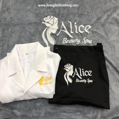 Khăn spa thêu logo