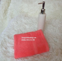 Khăn tắm cotton cao cấp màu hồng