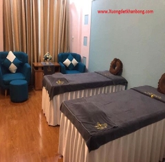 Khăn trải giường spa màu xám