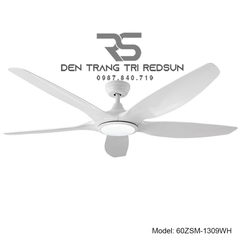 Quạt Trần Đèn Trang Trí Phòng Khách, Phòng Ngủ - 60ZSM-1309WH