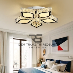 Đèn Mâm Mica Pha Lê Ôp Trần Phòng Khách Hiện Đại MKPL-08