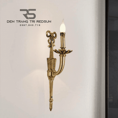 Đèn Tường Nến Chất Liệu Đồng Đá Phong Cách Cổ Điển DT-CA745/1