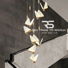 Đèn Thả Thông Tầng Hiện Đại Chất Liệu Acrylic Lắp Thông Tầng Cầu Thang, Phòng Khách, Bàn Ăn HTK038