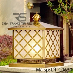 Đèn Trụ Cổng Chất Liệu Đồng Lắp Ngoài Trời DT-C0639