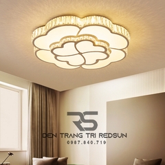 Đèn Mâm Mica Pha Lê Ốp Trần Phòng Khách Hiện Đại MKPL-041