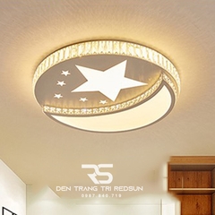 Đèn Mâm Mica Pha Lê Ốp Trần Phòng Khách Hiện Đại MKPL-034