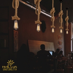 CDT049-Chao đèn thả dây thừng