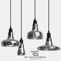 Đèn Thả Bàn Ăn Hiện Đại Bắc Âu Choá Thuỷ Tinh Đen Khói CDT-L017