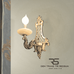 Đèn Tường Nến Chất Liệu Đồng Đá Phong Cách Cổ Điển DT-CA658/1
