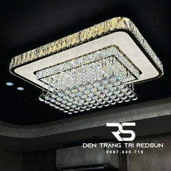 Đèn Mâm Mica Pha Lê Ốp Trần Phòng Khách Hiện Đại MKPL-080