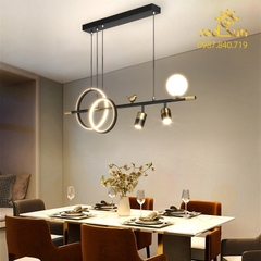 ĐÈN THẢ NGANG NGHỆ THUẬT 2 VÒNG LED CHIM MỚI DC-40