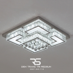 Đèn Mâm Mica Pha Lê Ốp Trần Phòng Khách Hiện Đại MKPL-056