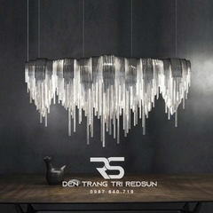 Đèn Chùm Trang Trí Sảnh Chờ, Phòng Khách, Phòng Ăn Hình Tua Rua Phong Cách Italia DCP-015