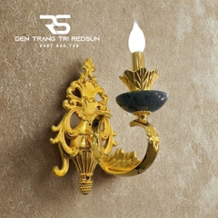 Đèn Tường Nến Chất Liệu Đồng Đá Phong Cách Cổ Điển DT-C9181