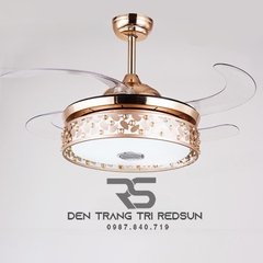 Quạt Trần Đèn Cánh Cụp Xòe Trang Trí Phòng Khách, Phòng Ngủ - 231