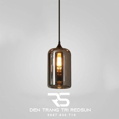 Đèn Thả Trần Hiện Đại Bắc Âu Choá Thuỷ Tinh Đen Khói CDT-L014 Dáng D