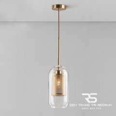 Đèn Thả Trần Hiện Đại Choá Thuỷ Tinh Lõi Hợp Kim Dáng Trụ Phong Cách Bắc Âu CDT-T011