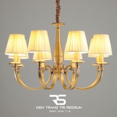 Đèn Chùm Phòng Khách Hiện Đại Phong Cách Indochine Khung Đồng N8043/8