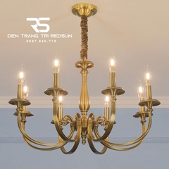 Đèn Chùm Phòng Khách Hiện Đại Phong Cách Indochine Khung Đồng N8042/8