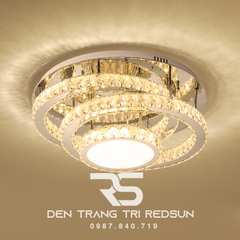 Đèn Mâm Pha Lê Ốp Trần Phòng Khách Hiện Đại M9212