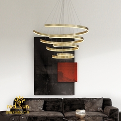 Đèn thả nhiều vòng 4 vòng khuyết đồng