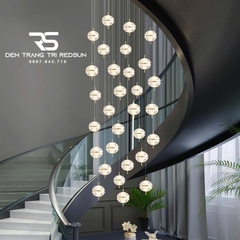 Đèn Chùm Hiện Đại Lắp Thông Tầng Phòng Khách, Cầu Thang Phong Cách Bắc Âu Cầu Kim Cương MA05786P-030