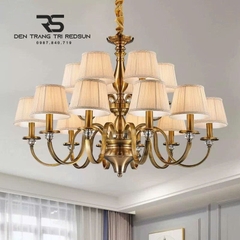 Đèn Chùm Phòng Khách Tân Cổ Điển Chao Vải DC-C1682/15