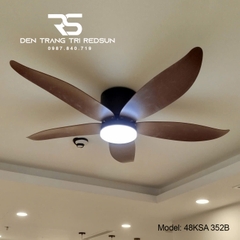 Quạt Trần Đèn Trang Trí Phòng Khách, Phòng Ngủ - 48KSA 352B