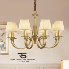 Đèn Chùm Phòng Khách Tân Cổ Điển Chao Vải DC-C609