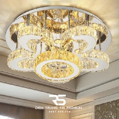 Đèn Mâm Pha Lê Ốp Trần Phòng Khách Hiện Đại M9147