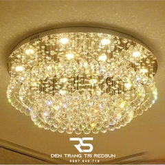 Đèn Mâm Pha Lê Ốp Trần Phòng Khách Hiện Đại M9153
