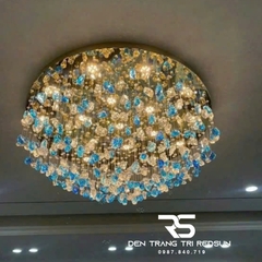 Đèn Mâm Pha Lê Ốp Trần Phòng Khách Hiện Đại M9251