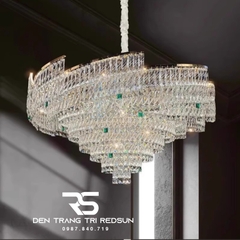 Đèn Chùm Trang Trí Phòng Khách, Sảnh Chờ, Phòng Ăn, Phòng Ngủ Chất Liệu Pha Lê  DCP-012