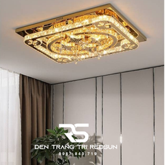 Đèn Mâm Pha Lê Ốp Trần Phòng Khách Hiện Đại M9244
