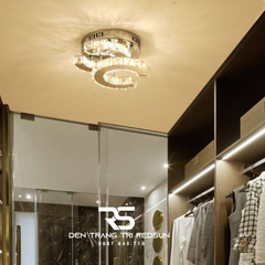 Đèn Mâm Pha Lê Ốp Trần Phòng Khách Hiện Đại M9255