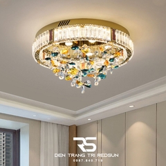 Đèn Mâm Pha Lê Ốp Trần Phòng Khách Hiện Đại MV9203