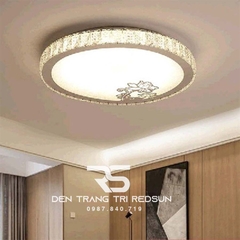 Đèn Mâm Mica Pha Lê Ốp Trần Phòng Khách Hiện Đại MKPL-020