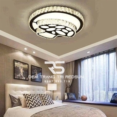 Đèn Mâm Mica Pha Lê Ốp Trần Phòng Khách Hiện Đại MKPL-025